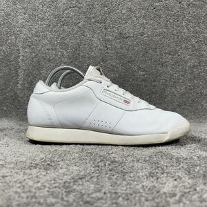 Reebok Classic Princess Women’s Sz 9.5 White Leather Athletic Running Shoes Used